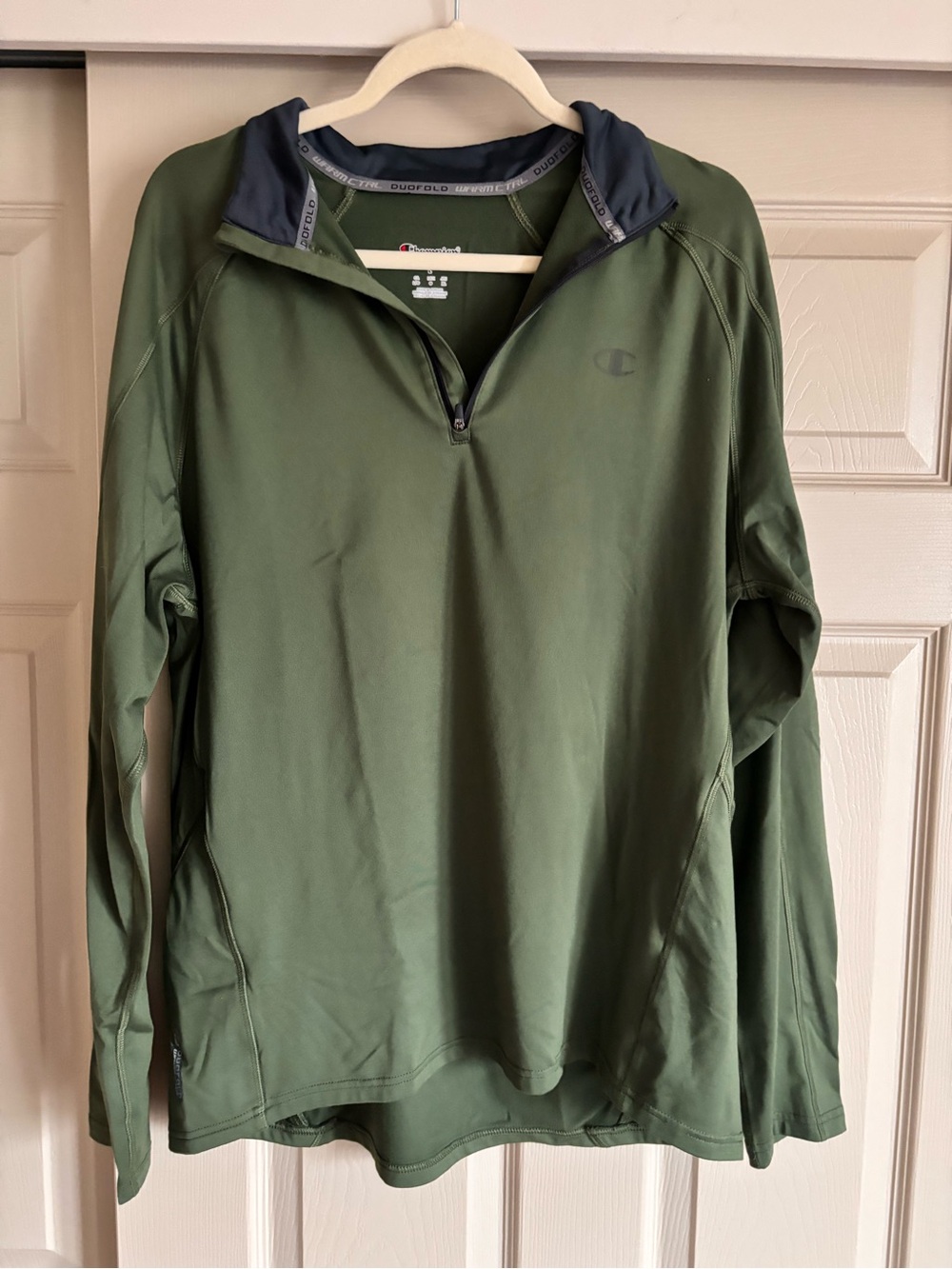 Champion Olive Green Half-Zip Performance Hoodie